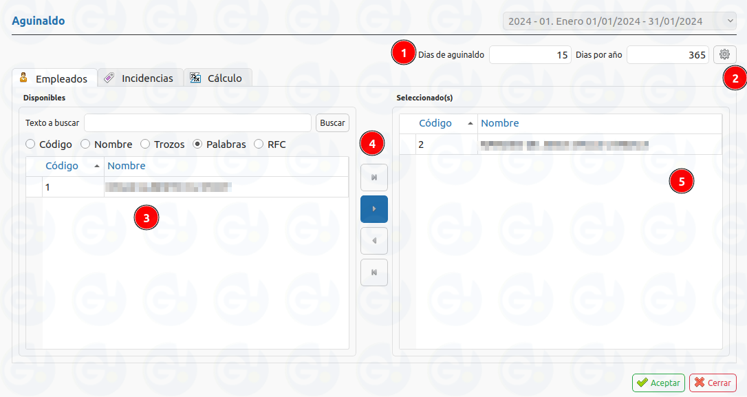 configuracion aguinaldo