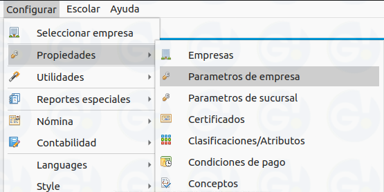 parametros de empresa