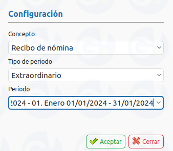 seleccion de periodo