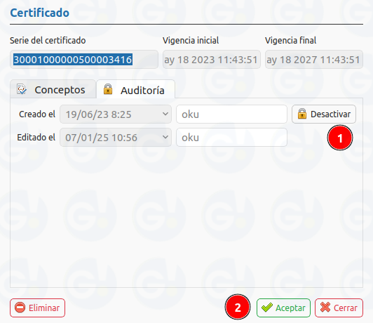 desactivar certificado