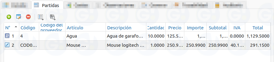 alta partidas