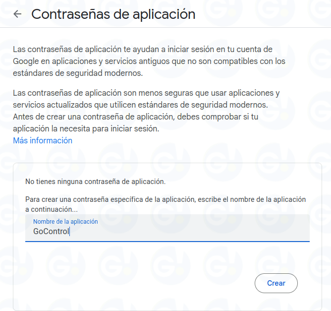 creacion de contraseña