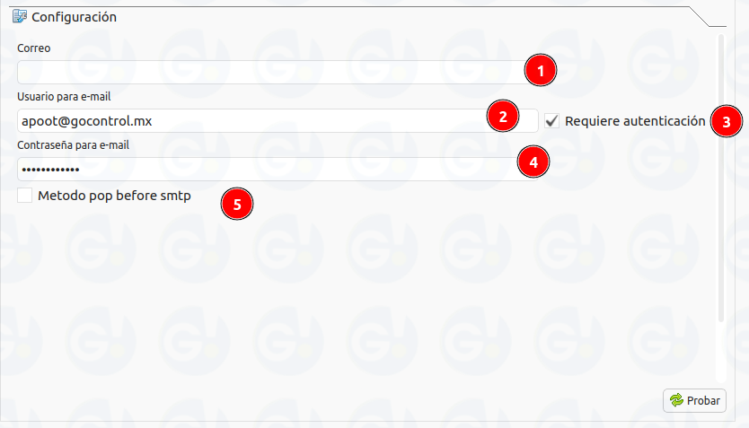 configuracion correo