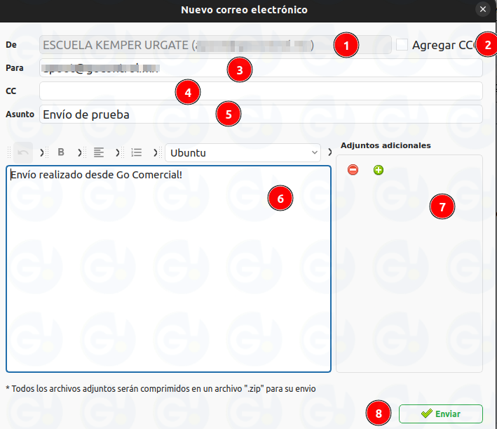 prueba envio