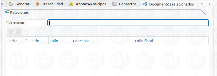 factura documento relacionado