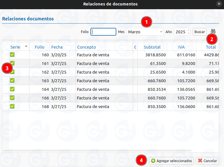 seleccion documento relacionado