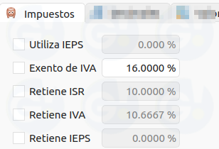parametros impuestos