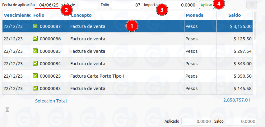 aplicación