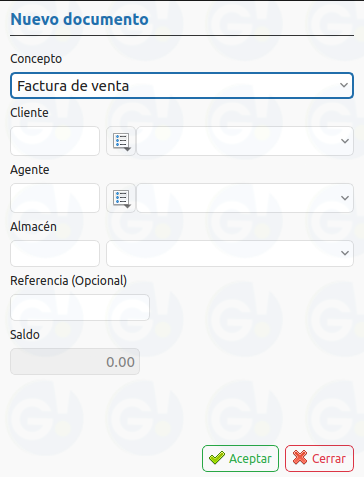 formulario alta factura